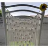 Décor de chaise de mariage en macramé Cordon de coton tissé à la main Boho Bride and Groom Chair Back Hanger Macramé Tenture murale décorative