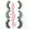 3 Pairs Handmade Natural False Eyelashes Wispy Fluffy Thick Long Fake Lashes Eye Extension With Tweezer