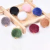 Charms 10pcs/lot Plush Fur Covered Ball Beads DIY Pompom Pendant For Necklace Bracelet Earring Jewelry Making