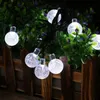 Guirlande lumineuse solaire Globe 33 pieds 60 boules de cristal LED étanche guirlande lumineuse 8 Modes lumières étoilées extérieures pour fête de mariage de noël