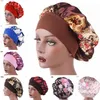 Новый Fshion Женщины атласная Night Sleep Cap волос Bonnet Hat Silk Крышка головки Широкий Резинка шапочка для душа