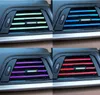 10 ADET Araba İç Kalıplama Trim Şerit Renkli Styling Kaplama Hava Çıkışı Oto Havalar Saç Kremi Dekorasyon Sticker Arabalar Aksesuarları DIY