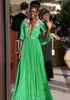 Longues robes de bal en mousseline de soie Casaco De La grande taille soirée formelle élégante Cannes célébrité tapis rouge robes de soirée