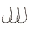 1000 pcs Lot 10 Maten 6# -15# Zwarte ishaak High Carbon Steel Steel Bed Bebed Fishing Hooks Fishhooks Aziatische karper Pesca Tackle accessoires Kl273J