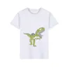 Kids Shirts Cartoon Dinosaur Printed Boy T Shirts Kortärmad Tjej Tees Boat Neck Barn Toppar Sommar Barnkläder 8 Designs DHW3586