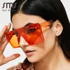 Негабарированные квадратные солнцезащитные очки женщины мода плоская топ красочный чистый линз солнечные очки винтажные мужчины Gafas очки238L