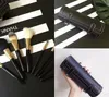 ホット新しいMakeup9PCSセットキットメイクアップブラシ旅行美容プロの木製ハンドルファンデーションリップ化粧品メイクアップブラシホルダーカップケース