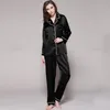 Damska moda jedwabna sleepwear Piżama zestaw piżamy Piżama Ustawia sleepwear Loungewear XS S M L XL
