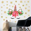 Retail Kids Rainbow Star Unicorn Wall Stickers Home Decor Art Wall Sticker Children étanqueur de décalage étanche Paper Papin Papier Filles Chambre Decor2610143