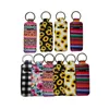 Copertura Balm neoprene Keychain nuovo Stampe Chapstick Holder marmo Leopard Rossetti Wrap manica Lip per le donne Ragazze