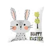 Easter Pattern Pillow Case Rabbit Egg Bunny Pillow Cushion Cover 18x18 Inches Multi Design