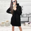 Kadın Hoodies Kazak 2018 Moda Bayanlar Katı İpli Uzun Kollu Ter Femme Sonbahar Kış Kapüşonlu Hoody Kazak Üst