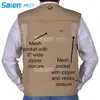 Gilet da arrampicata fotografico per pesca a mosca con 16 tasche realizzato e tessuto a rete leggero per viaggiatori, sport, escursionismo, birdwatching