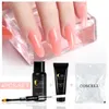 Extention Gel Set Nail Set med Manicure Machine Nail Polish för kit UV LED -lamptorkkonstverktygssats