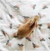 Baby Photo Coperte Flamingo Sfondo Puntelli Rosa Cotone Stampa Fasce Biancheria da letto Involucro infantile Lettera Fiore Avvolge Asciugamano da bagno neonato TLYP433