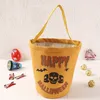 Halloween Candy Bucket Child Kids Candy Handbags Carry Cartoon Canvas Bag Eggs Storage Sacks Desk Baskets Gift Bags GGA2599