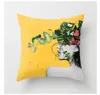 Taie d'oreiller Housse de coussin décorative en polyester à paillettes d'ananas géométriques pour la décoration intérieure 45x45 cm taie d'oreiller en velours pêche