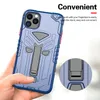 Pour iPhone 11 Pro Max PC TPU Hybrid Armor Coque Téléphone XR XS X 7 8 6 Titulaire Back Back Cove