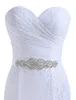 Simple White Lace And Court Train Mermaid Wedding Dresses With Removable Sash Bridal Dresses