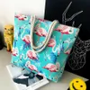 Designer-Large Canvas Tote Bag Fabric Cotton Cloth Reusable Shopping Bag Women Beach Handbags Printed Grocery Bags