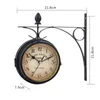 European Style DubbleSide Wall Clock Creative Classic Clocks Monochrome4358478