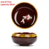 Vacker Crackle Glaze Tea Cup Carve A Fish in High Relief High Quality 4 PCS/Lot China Dehua Colorful Ceramic Cup Hot Sales