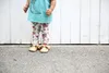 أزياء الطفل بانت الفتيات طماق الزهور لطيف مرونة الخصر السببية كامل طول السراويل طماق طويل السراويل الضيقة الاطفال الملابس LJJK1854