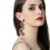 Wholesale- sun crescent diamonds dangle earrings for women western hot sale Irregular asymmetry moon stars chandelier earring luxury jewelry
