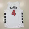 Cincinnati Bearcats College Kenyon Martin第4冊の白いレトロなバスケットボールジャージメンズステッチカスタム任意の数字Jerseys