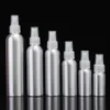 Verpakkingsflessen 1x 30/50/100/120/150/250 ml Spray Atomiser Ravulbare fles Aluminium Metaal Lege mistpomp Verstuiver Cosmetische containers1