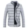 Winter Down Coat Män Solid dragkedja Pocket Bomull vadderad casual stativ krage tjock varm parka outwear1 phin22