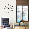 Sticker mural 3D amovible Clock Horloge DIY Auto-adhésive Art Silent Home Salon Decor1