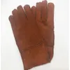 Moda-piel de oveja cuero masculino invierno cálido moda guantes anticongelantes a prueba de viento 11 colores