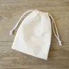 Pur coton sac à cordon bijoux emballage collier maquillage montre Bracelet sacs perlés écologique pochette cadeau imprimer