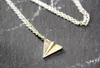 Origami Plane Pendant Chain Halsband Pappersplan halsband Tiny Aircraft Airplane Halsband smycken för kvinnor gåva