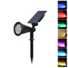 7 LED Zasilany słonecznym Lawn Light Spotlight Wodoodporna IP65 Outdoor Landscape Lights Kontroluj Wkładanie podłogi ogrodowe światło