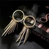 Nowe Punk Multi Tassel Kolczyki dla kobiet Vintage Srebrny Złoto Fringe Dangle Drogi Kolczyk Kobieta Długi Kolczyk