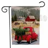 Kersttuin vlaggen Banners Cartoon Patroon Xmas Thema Twee kanten Dierpatronen Party Kerstversieringen Banner Vlaggen 30 Stks T2I5469