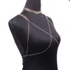 Fashion-Brand Sexy Metal Knot Chains Bra Slave harness Body Chains Chokers Necklace Punk Body Jewelry Bikini Beach Belly chains Accessories