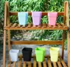 Mini Flower Pots With Chassis Colorful Plastic Nursery Pots Flower Planter For Gerden Decoration Home Office Desk Planting DHL