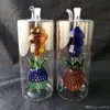 Multi-Färg Stor Ananasvattenflaska Glas Bongs Tillbehör, Glas Rökpipor Färgrik Mini Multi-Fars Handrör Bästa Sked Glas