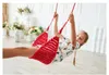 Nylon netto rep stickad swing andra barn möbler inomhus sensoriska barnleksaker bärbara gungor stolar baby stol