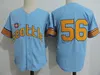 Men retro 1964 Houston Colts Nellie Fox Jimmy Wynn Joe Morgan Jersey Ed Cream Blue 1969 Seattle Pilots Jim Bouton Pensionerad skjorta billigt