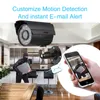 Anspo 4CH AHD Home Security Camera Systeem Kit Waterdicht Outdoor Nachtzicht IR-Cut DVR CCTV Home Surveillance 720 P Zwart Camera Systeem