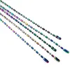 Arc-en-ciel couleur plus de choix plus de Style en acier inoxydable chaîne collier lien fabrication de bijoux pour bijoux à bricoler soi-même accessoire fille garçon cadeau