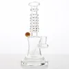 8 Inch Glass Dab Rig Bong Hookahs Water Pipes with 14mm Female Downstem Thick Bottom Triangle Beaker Bongs Glass Bowl Smoking Pipe