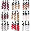 Hot Sell 5pcs / Lot Body Wave Hair Weaves 220gram Syntetisk Braiding Hårbunt med spetslåsning, Sy i hårförlängningar Vävar Förslutning Väft