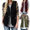 Womens Winter Zipper Sleeveless Waistcoat Vest Lady Fashion Quilted Gilet Coat Jacket Tops