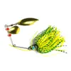 HENGJIA 100 pièces spinnerbaits paillettes rotatives tête de plomb peluches brochet leurres de pêche buzzbaits peu de graisse 17.4g isca pesca plaqués de pêche