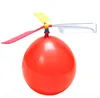 Party Festivale Dekoration Flying Balloon Toy Diy Flygplan Ballong Helikopter med Whistle Nyby Kids Leksaker Educational Toy